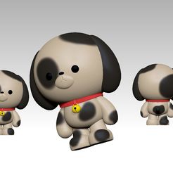강아지.jpg Fichier OBJ gratuit chien, chiot, personnage, jouet d'art・Objet pour imprimante 3D à télécharger, ch75