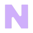 FACE N 0.5.stl 3d print - LETTERS - "n" and "N" - 250mm
