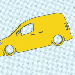 Web-capture_8-9-2023_12154_www.tinkercad.com.jpeg STL file Ford Transit Courier Van Silhouette Keyring・3D printing idea to download