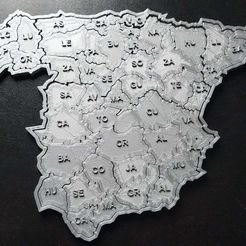 Puzzle_Mapa_España_06_-_Impres.jpg Free STL file Puzzle mapa de España ( por provincias y por comunidades autonomas )・3D printing idea to download