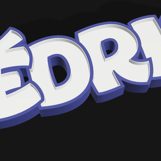 first name Cédric 3D model