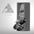23.png Darth Vader aus „Star Wars“ mit ausgestreckter Hand – „Book Nook“ STL – 3D-Druck-Modell für Regal-Einsatz