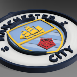 mcity.png STL file manchester city keychain・Model to download and 3D print