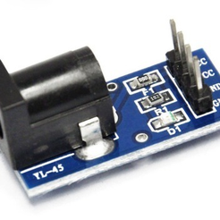 DC_Adaptor.PNG Free 3D file RamjetX DC Jack to Pin Module Case for Arduino・Object to download and to 3D print