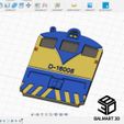 1600.jpg STL file Key ring train D-16000 - one color and multicolor・3D print design to download