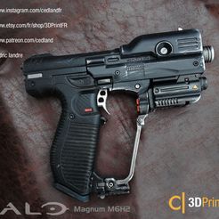 Magnum-M6H2-01.jpg STL file Réplique Pistolet Halo 5 Magnum M6H2・Design to download and 3D print, cedland