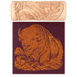 z1.png Bison Texture Roller STL File – Rustic Wildlife Engraving – Digital Download