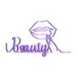 deco mur beaty v1.stl Beauty wall decoration