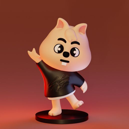 🎨 SKZOO STRAY KIDS HAN QUOKKA SKZ KPOP FIGURINE・ STL File for 3D