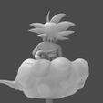 4.jpg Dragon Ball Kid Goku WIth Bong On Cloud HIGH 3D print model