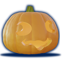 Pumpkin-1-10_1b.png STL file Jack-O-Lantern - Chunky (Solid and Hollow Versions)・3D printable model to download, JoshSC