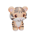 Cute-Baby-Tiger---3D-Printable-STL-and-Textured-GLB-Model-3.png Милый тигренок - 3D печатная STL и текстурированная GLB модель