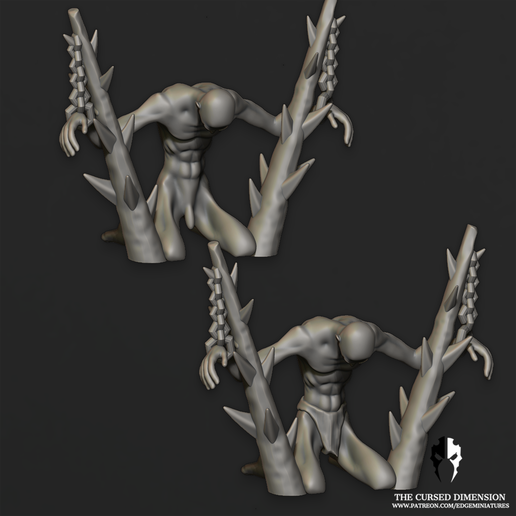 Slave_Man_02.png 3D file Slaves! Clothed with nude variations・3D printable model to download, edgeminiatures