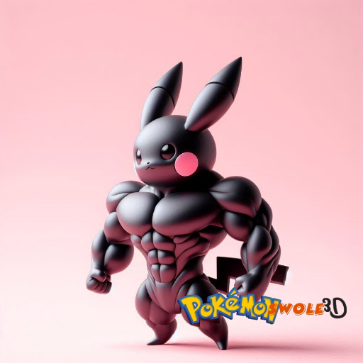 🗿 pikachu Muscle Sculpture・ 3D File for 3D printing・Cults