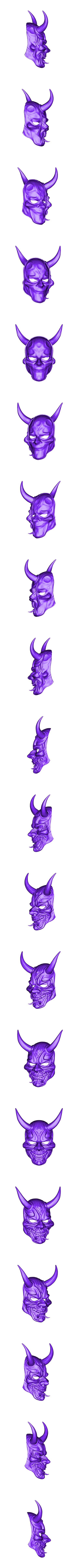 HannyamaskFULL.stl Hannya Mask -Satan Mask - Demon Mask for cosplay