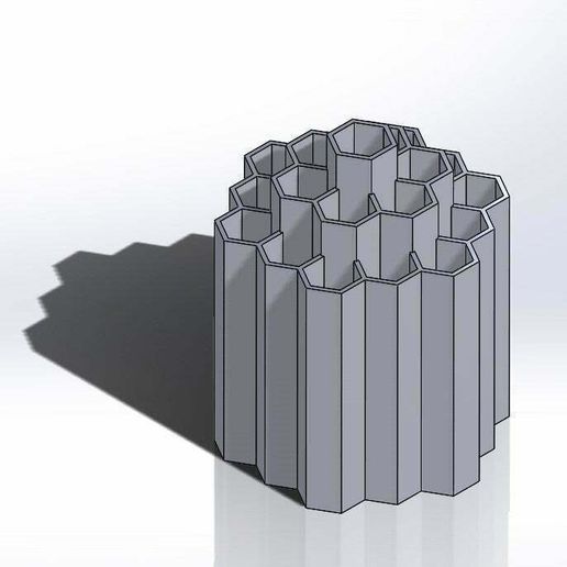 Hex Pen Holder - 3D model önizlemesi