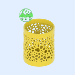 ufo-v3.png Free STL file Mysterious container (voronoi style)・3D printing model to download