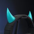 HornSquare1.jpg 5 Cute Horns for Headphones Color Gaming Accesories Ready to print
