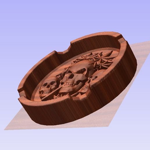 skull ashtray stl