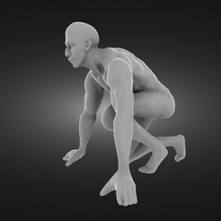 Runner-at-the-start-render.png STL file Runner at the start・3D print design to download