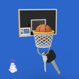 Redner3.png Basketball hoop key holder and basketball ball keychain