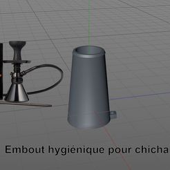 embout.jpg Бесплатный 3MF файл Hygienic chicha tip FREE・Модель 3D-принтера для загрузки
