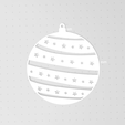 Ornament1-2.png Striped Ornament with Stars, Christmas Tree Ornament, Flat 2D Ornament