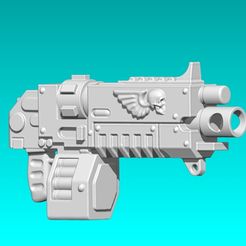 render_gun_lourd_1.jpg Archivo STL gratis MINIATURA WARGAMING RIFLE PESADO・Plan de la impresora 3D para descargar