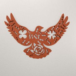 Bird-Wall-Decoration-WARAJ53-Preview2.jpg STL file Bird Wall Decoration WARAJ53・3D printable model to download