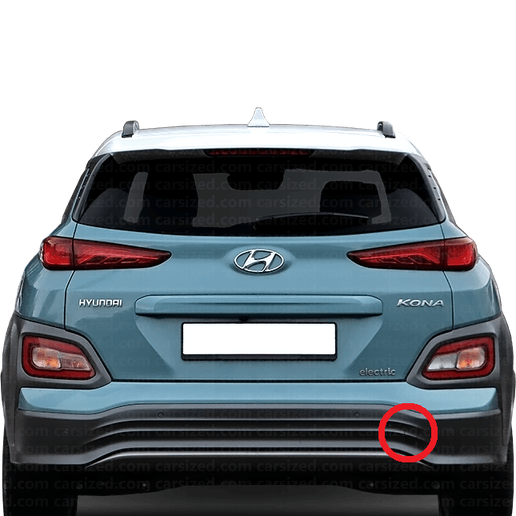 Hyundai Kona Electric rear bumper plug