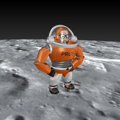 Little-Joe_Astronaut_001.jpg Free STL file Little Joe goes to the Moon! / Astronaut・3D print model to download
