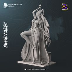 sword_maiden_1_left.jpg 3D file Sword Maiden | Goblin Slayer | 244mm・3D print design to download