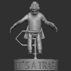 ACK1.jpg Download file ADMIRAL ACKBAR IT'S A TRAP! • 3D print template, lucianonster