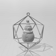 holiday_deco_1.PNG Christmas / Holiday Decoration: Snowman in icosahedron