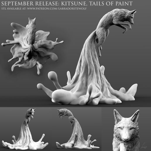 Kitsune, Tails of Paint - 3D model önizlemesi
