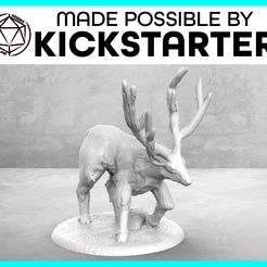 Stag_Action_Ad_Graphic-01.jpg Free STL file Stag - Action Pose - Tabletop Miniature・3D printer model to download