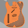orange.png Custom Fender Telecaster Hexagon Design Pattern Left Handed
