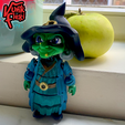 Witch04.png Halloween Witch MultiColor Flexi Print-In-Place + figure & keychain