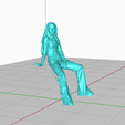 5.png 1/64 Seated Casual Woman Figure STL