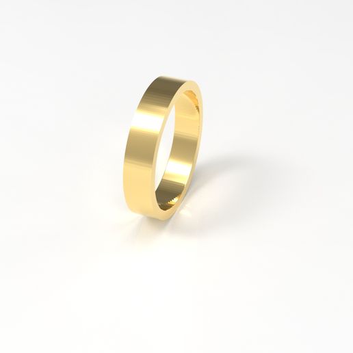 alliance ring square band 4mm 3D model