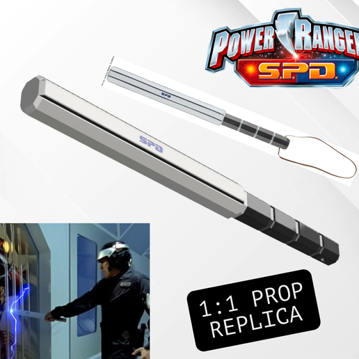 🎭 Power Rangers SPD - Stun Baton Prop Replica・Free STL File for 3D ...