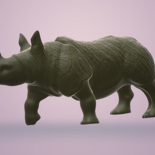 Rhinoceros Figure / 3D Model of a Rhino (Носорог — объемная фигурка / скульптура) 3D model
