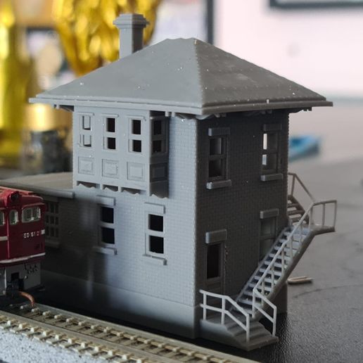 🧱 Standard Brick Cabin (N-Scale, scale 1/150)・ STL File