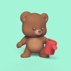 Cod2337-BearWateringCan-1.jpg Fichier 3D Arrosoir ours・Design à télécharger et à imprimer en 3D