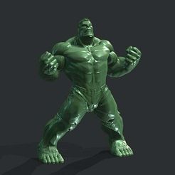 HULK_001.jpg Fichier STL gratuit Figurine HULK GRATUITE・Objet imprimable en 3D à télécharger