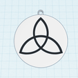 trinity-keychain.png Triquetra symbol, Trinity or trefoil knot, Celtic symbol of eternity, Trinity symbol keychain, spiritual wall art decor, energy tag, fridge magnet, pendant