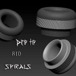 ZBrush Document Spirals.png 3D file DRIP TIP 810 "spirals"・3D printer model to download