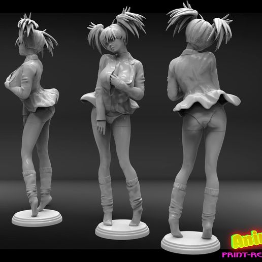 untitled.710.jpg Download STL file Anime girl 3 • Model to 3D print, walades
