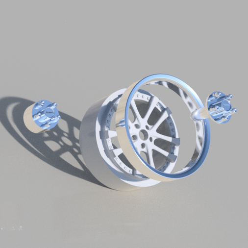 🌆 WEDS Kranze LXZ 18inch rims for Diecast and scale models wheels