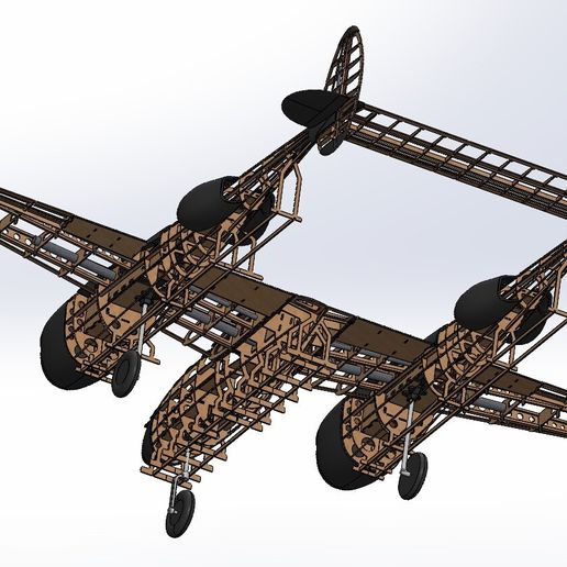6.jpg Lockheed P-38 Lightning 2265mm(89") - Plans DXF